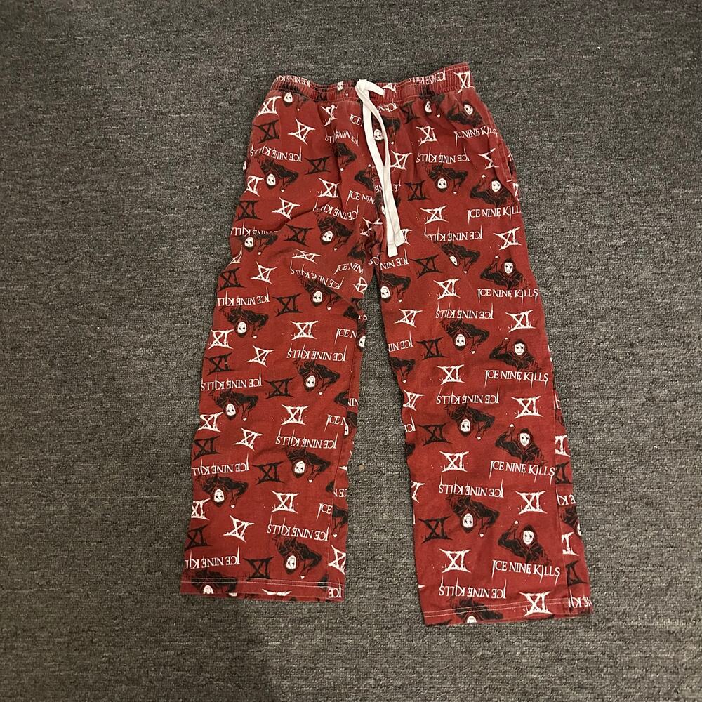 Hot Topic Ice Nine Kills Logo Slasher Pajama Pants Size Small